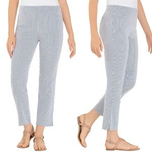 {Hilary Radley} Pinstripe Pull On Ankle Pants